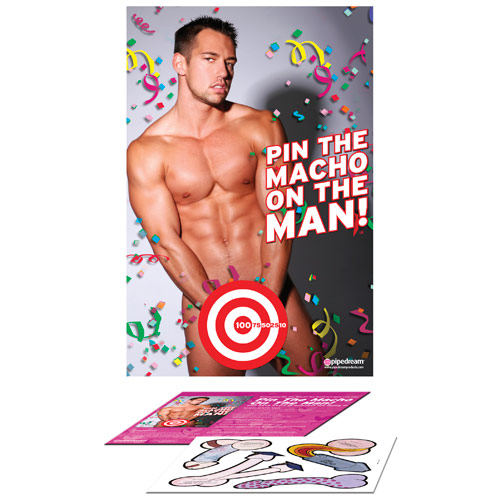 Pipedream Products Bachelorette Party Favors Pin The Macho On The Man, Pipedream Products