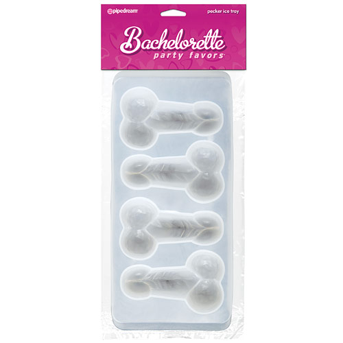 Bachelorette Party Favors Sexy Ice Tray Big Pecker, 4 Cubes, Pipedream Products