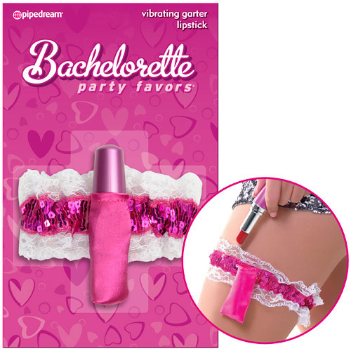 Pipedream Products Bachelorette Party Favors Vibrating Lipstick Garter, Pipedream Products