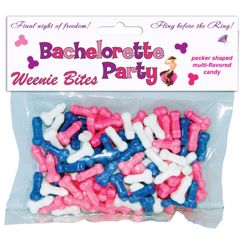 Bachelorette Party Weenie Bites, Pecker Shaped Multi-Flavored Candy, Hott Products