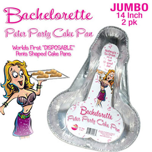Hott Products Bachelorette Peter Party Cake Pan, Large, 2 Pack, Hott Products