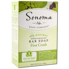 Sonoma Soap Company All Natural Moisturizing Bar Soap, First Crush, 6 oz, Sonoma Soap Company