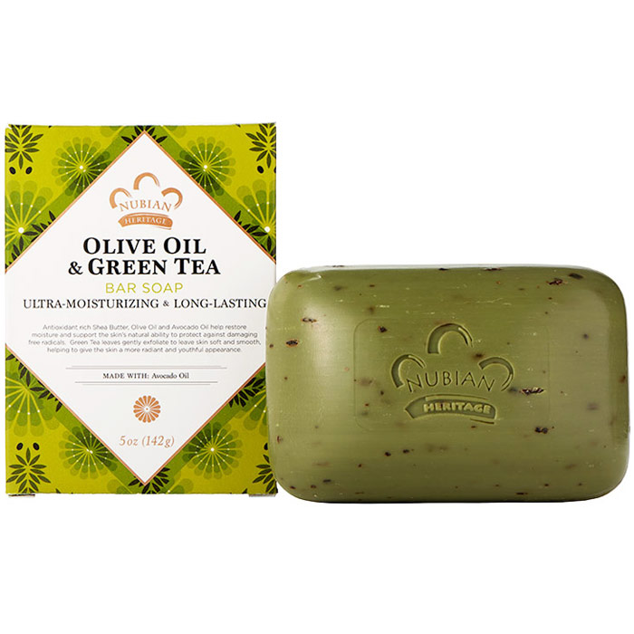 Olive Oil & Green Tea Bar Soap, 5 oz, Nubian Heritage