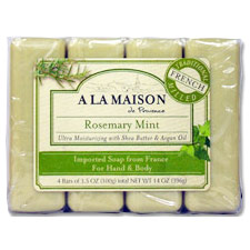 Hand & Body Bar Soap Value Pack, Rosemary Mint, 4 x 3.5 oz, A La Maison