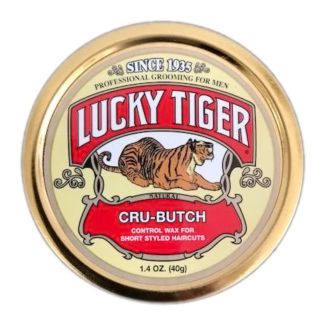 Cru-Butch Control Wax for Short Styled Haircuts, 1.4 oz (40 g), Lucky Tiger