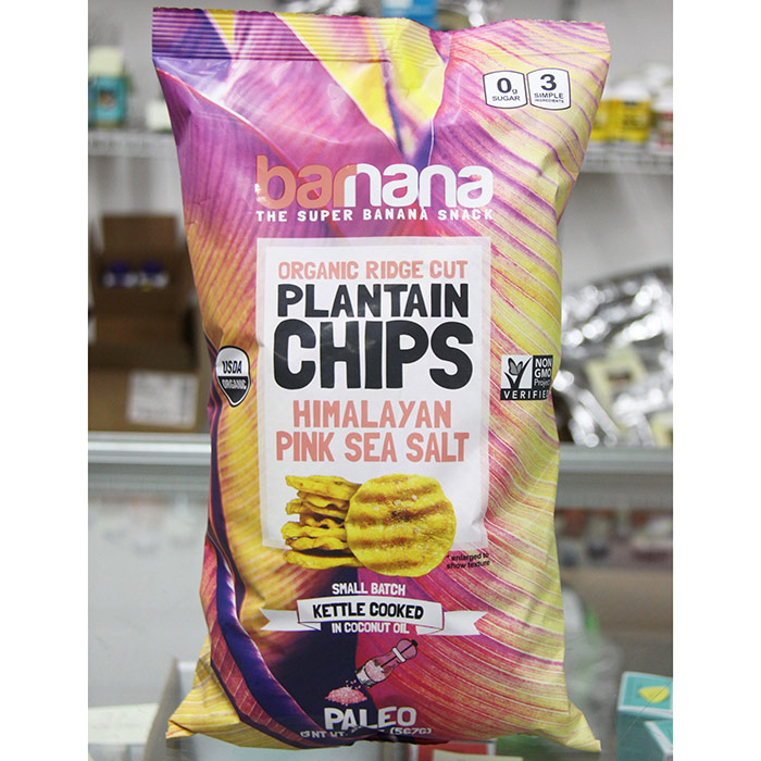 Barnana Organic Ridge Cut Plantain Chips with Himalayan Pink Sea Salt, 20 oz