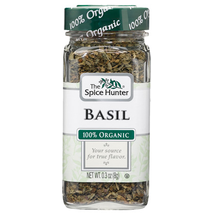 Basil, 100% Organic, 0.3 oz x 6 Bottles, Spice Hunter