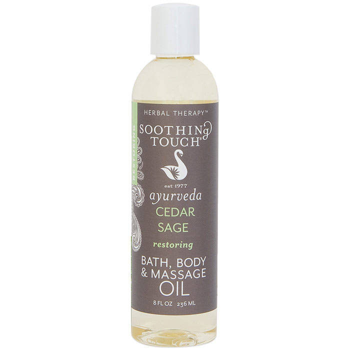 Bath, Body & Massage Oil, Cedar Sage, 8 oz, Soothing Touch