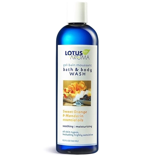Bath & Body Wash, Sweet Orange & Mandarin Essential Oils, 12.5 oz, Lotus Aroma