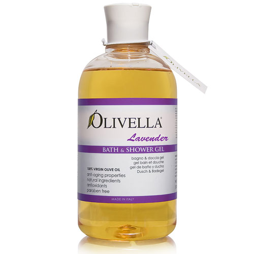 Olivella Olive Oil Bath & Shower Gel, Lavender, 16.9 oz (500 ml), Olivella