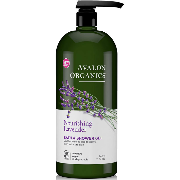Bath & Shower Gel Organic Lavender, 32 oz, Avalon Organics