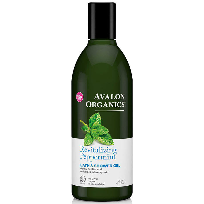 Bath & Shower Gel Organic Peppermint 12 oz, Avalon Organics