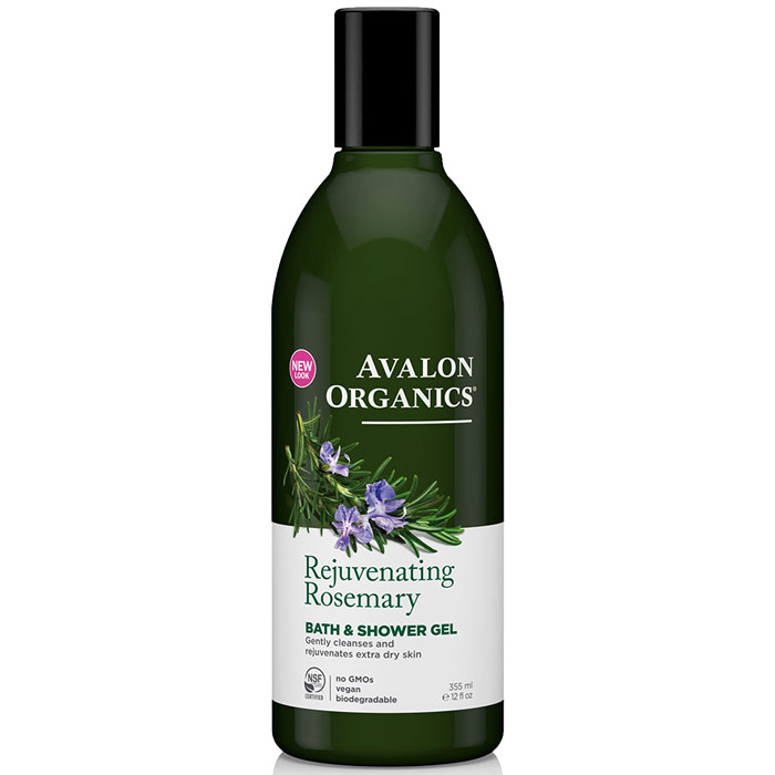 Avalon Organic Botanicals Bath & Shower Gel Organic Rosemary 12 oz, Avalon Organics