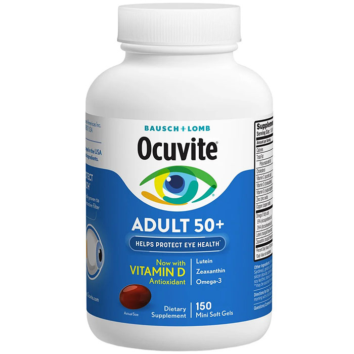 Bausch + Lomb Ocuvite Eye Vitamin Adult 50+ Formula, 150 Softgels