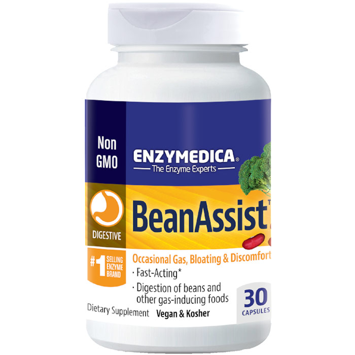 BeanAssist, Targeted Digestive Support, 30 Capsules, Enzymedica
