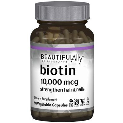 Beautiful Ally Biotin 10,000 mcg, 90 Vegetable Capsules, Bluebonnet Nutrition