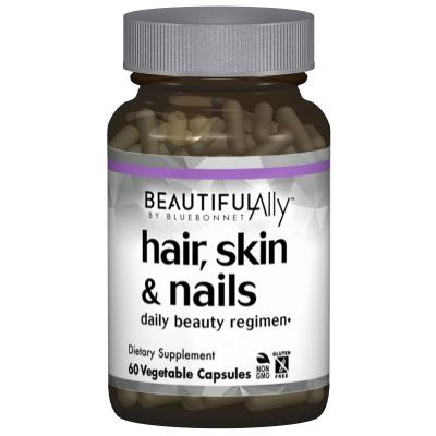 Beautiful Ally Hair, Skin & Nails, Value Size, 90 Vegetable Capsules, Bluebonnet Nutrition