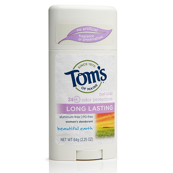Long Lasting Womens Deodorant Stick - Beautiful Earth, 2.25 oz, Toms of Maine