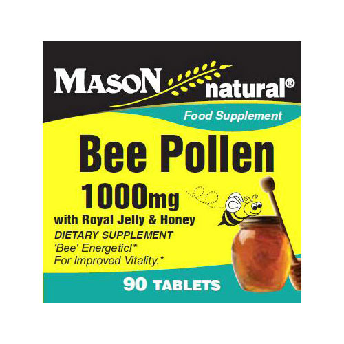 Mason Natural Bee Pollen 1000 mg, 90 Tablets, Mason Natural