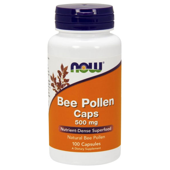 Bee Pollen 500mg 100 Caps, NOW Foods