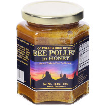 CC Pollen Company High Desert Bee Pollen in Honey, 12.3 oz, CC Pollen Company