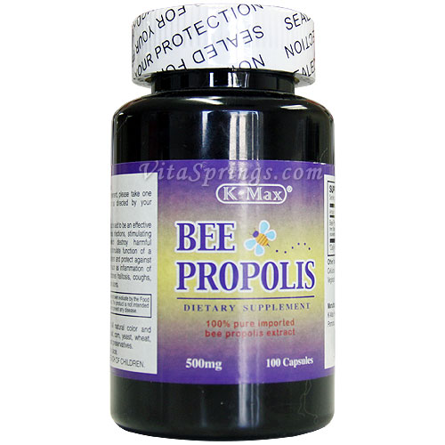 Bee Propolis 500 mg, 100 Capsules, K-Max