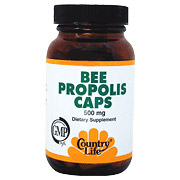 Bee Propolis 500 mg 100 Vegicaps, Country Life