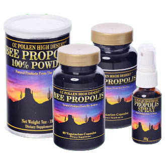 High Desert Bee Propolis 500 mg, 60 Capsules, CC Pollen Company