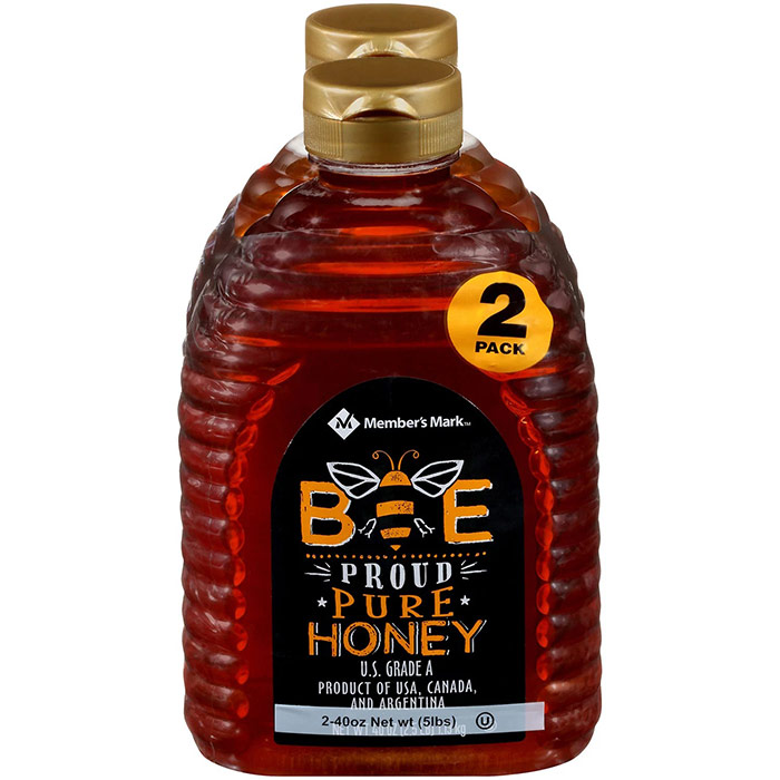 Bee Proud All American Fancy Clover White Honey, 40 oz x 2 pc, Members Mark