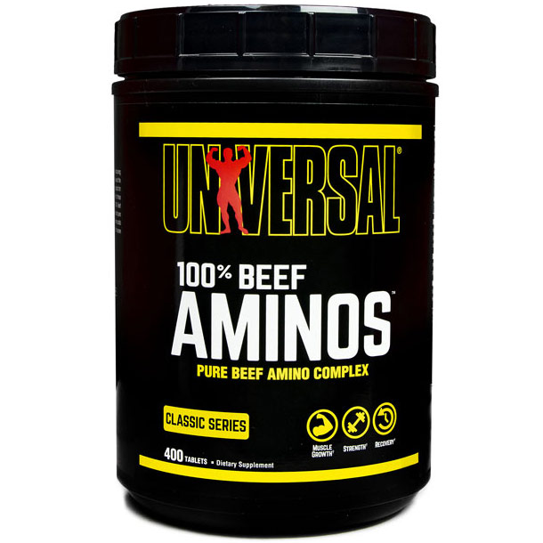 100% Beef Aminos, Value Size, 400 Tablets, Universal Nutrition