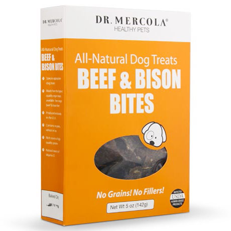 Beef & Bison Bites All-Natural Dog Treats, 5 oz (142 g), Dr. Mercola