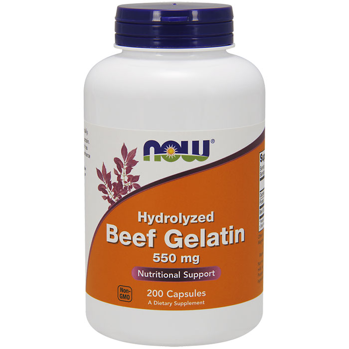 NOW Foods Beef Gelatin 550mg 200 Caps, NOW Foods