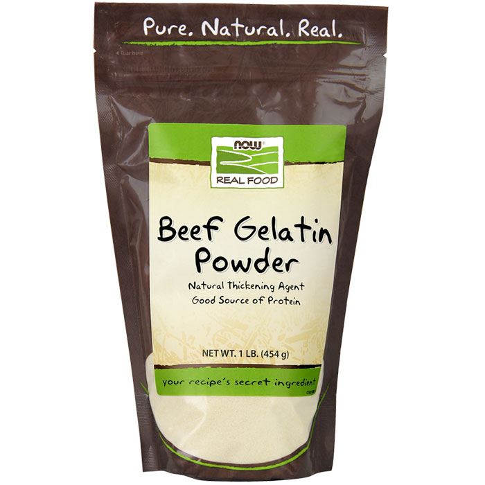 Beef Gelatin Powder 1 lb, NOW Foods