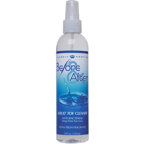 Before & After Anti-Bacterial Adult Toy Cleaner Spray, 8 oz, Classic Erotica