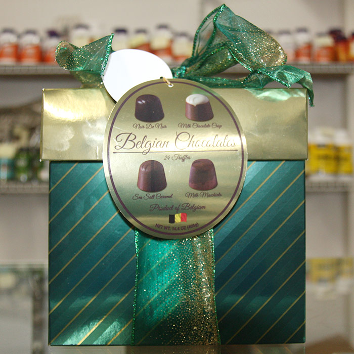 Belgian Chocolates Gift Box, 24 Truffles (14.4 oz)
