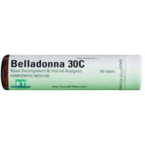 Boericke & Tafel Belladonna 30C, 100 Tablets, Boericke & Tafel Homeopathic