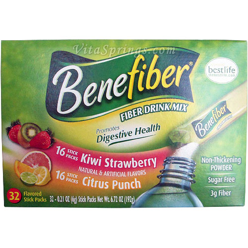 Benefiber Fiber Drink Mix Sugar Free, 32 Flavored Stick Packs