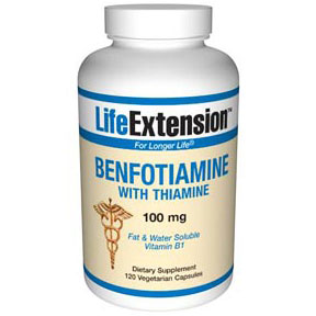 Benfotiamine with Thiamine, 100 mg, 120 Vegetarian Capsules, Life Extension