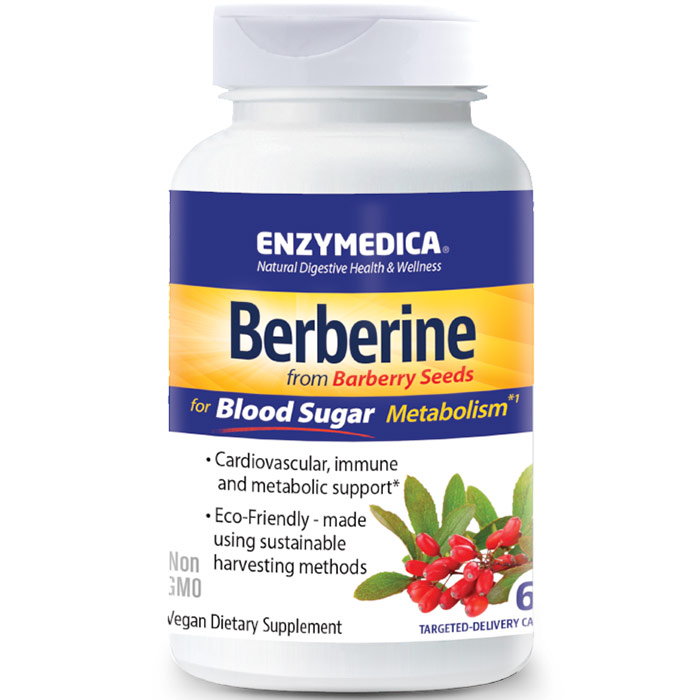 Berberine, For Blood Sugar Metabolism, 60 Capsules, Enzymedica