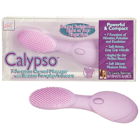 California Exotic Novelties Dr. Laura Berman Intimate Basics Collection Calypso 7 Function Curved Massager, California Exotic Novelties