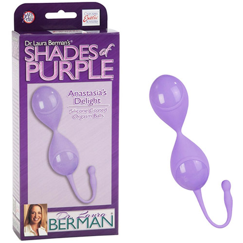 Dr. Laura Berman Shades of Purple Anastasias Delight Silicone Coated Orgasm Balls, California Exotic Novelties