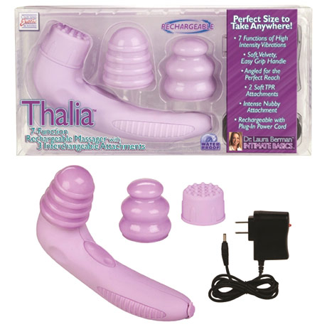 Dr. Laura Berman Intimate Basics Collection Thalia 7 Function Rechargeable Massager, California Exotic Novelties