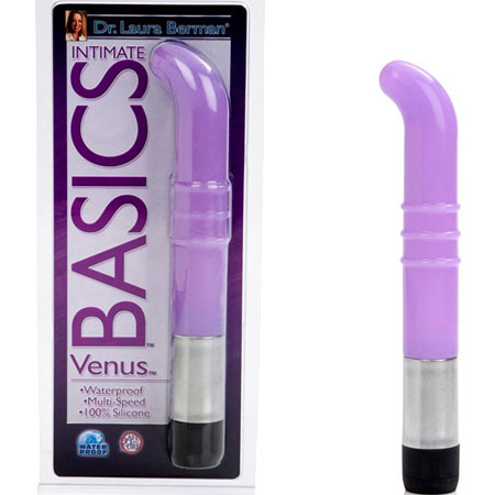 Dr. Laura Berman Intimate Basics Collection Venus Waterproof Silicone G Vibrator, California Exotic Novelties