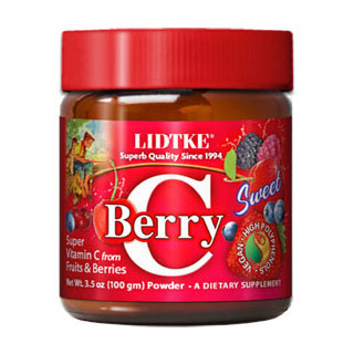 Berry-C Sweet Powder, Super Vitamin C from Fruits & Berries, 3.5 oz, Lidtke