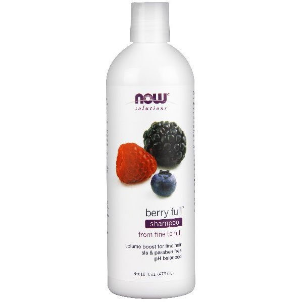 Natural Berry Full Volumizing Shampoo, 16 oz, NOW Foods