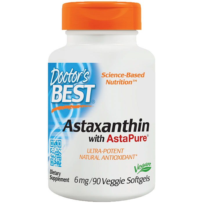 Astaxanthin with AstaPure, 6 mg, 90 Softgels, Doctors Best