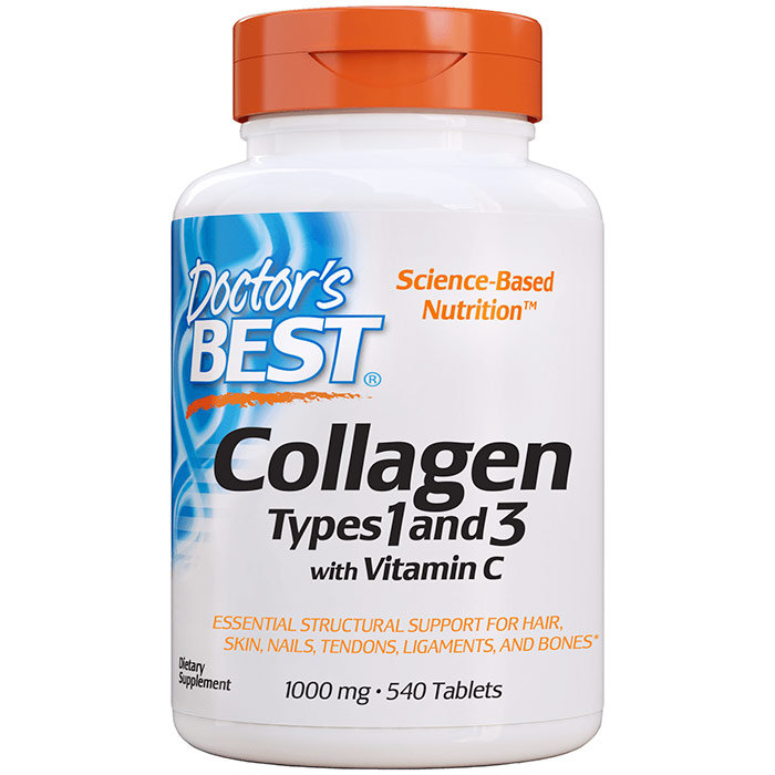 Collagen Types 1 & 3, 1000 mg, 540 Tablets, Doctors Best
