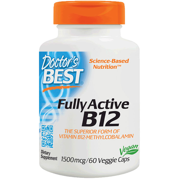 Fully Active B12 1500 mcg, 60 Vegetarian Capsules, Doctors Best