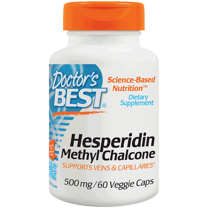 Doctor's Best Best Hesperidin Methyl Chalcone 500 mg, 60 Vegetarian Capsules, Doctor's Best