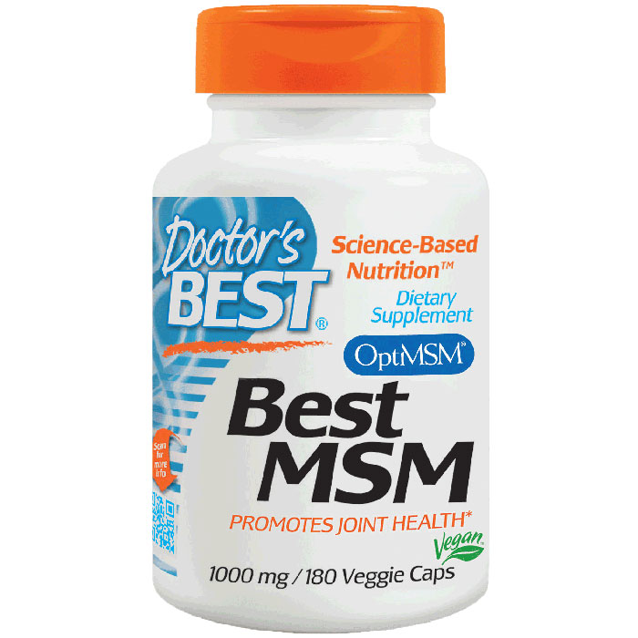 MSM 1000 mg, Vegan, 180 Vegetarian Capsules, Doctors Best